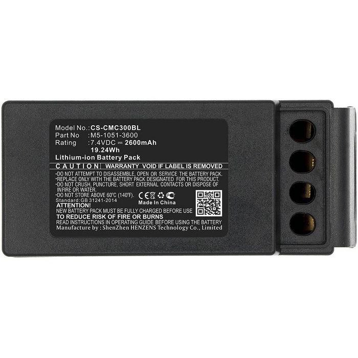 CoreParts Battery for Crane Remote Control 19.24Wh Li-ion 7.4V 2600mAh Black for Cavotec Crane Remote Control M9-1051-3600 EX, MC-3, MC-3000 - W125990083