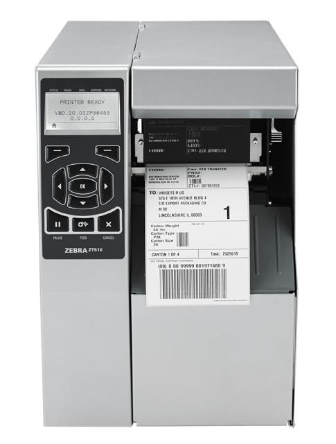 Zebra ZT510 Industrial Printer, 4", 300 dpi,Rewind (includes Peel) - W125180321