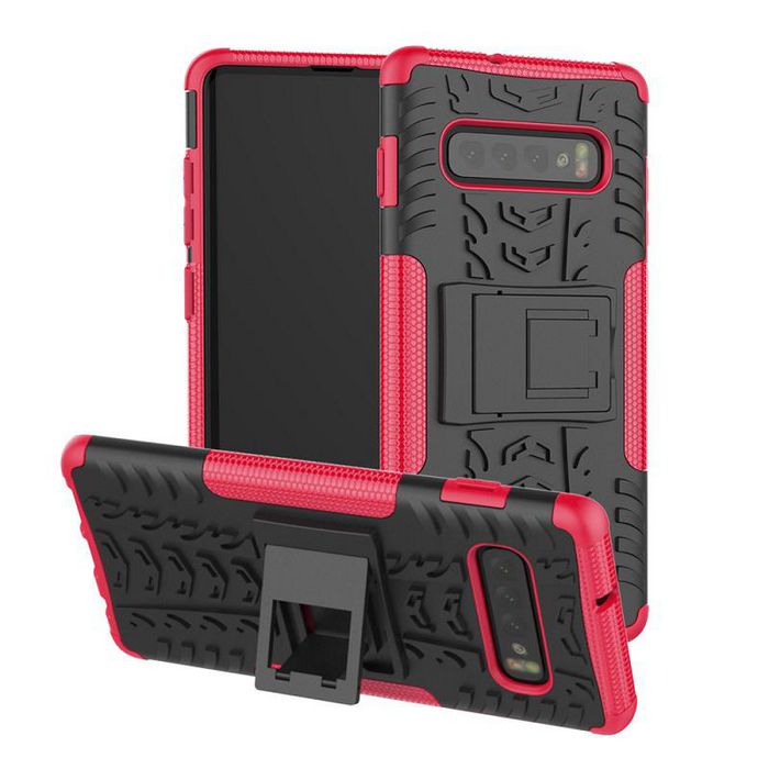 CoreParts S10 Plus SM-G975 Pink Cover Samsung Galaxy S10 Plus Shockproof Rugged Tire Armor Protective Case - W124464419