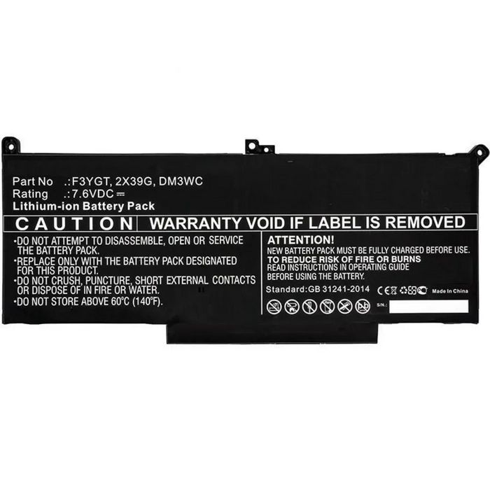CoreParts Laptop Battery for Dell 62Wh Li-ion 7.6V 8200mAh for Dell Latitude 12 7000, Latitude 12 7290, Latitude 13 7000 7390, and many more - W127122209