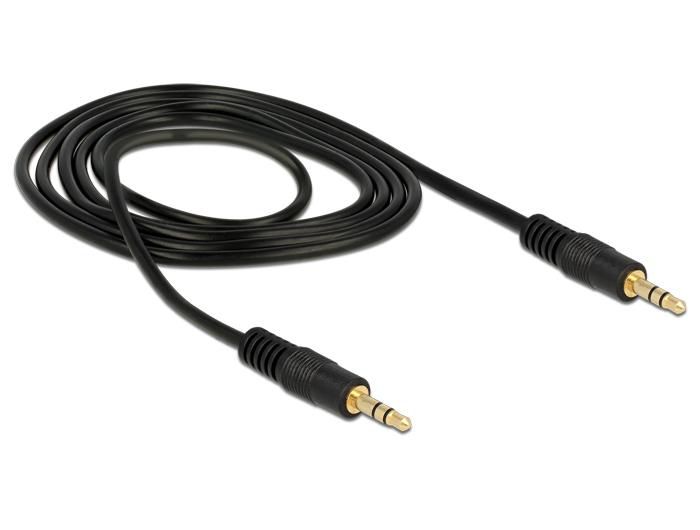 Delock Stereo Jack Cable 3.5 mm 3 pin male > male 1 m - black - W127152984