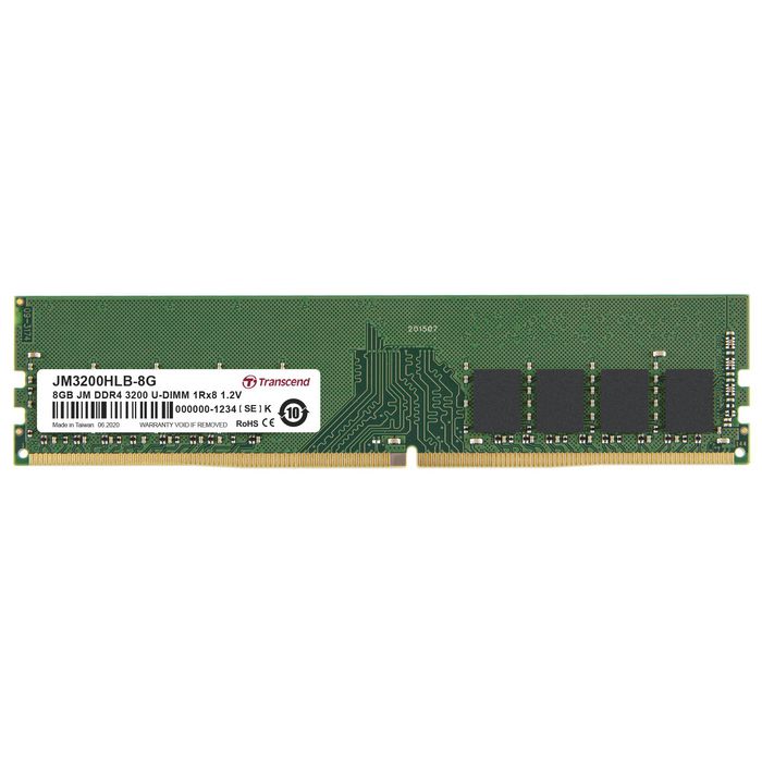 Transcend JetRam 8GB DDR4-3200 U-DIMM 1Rx8 1.2V - W127153018