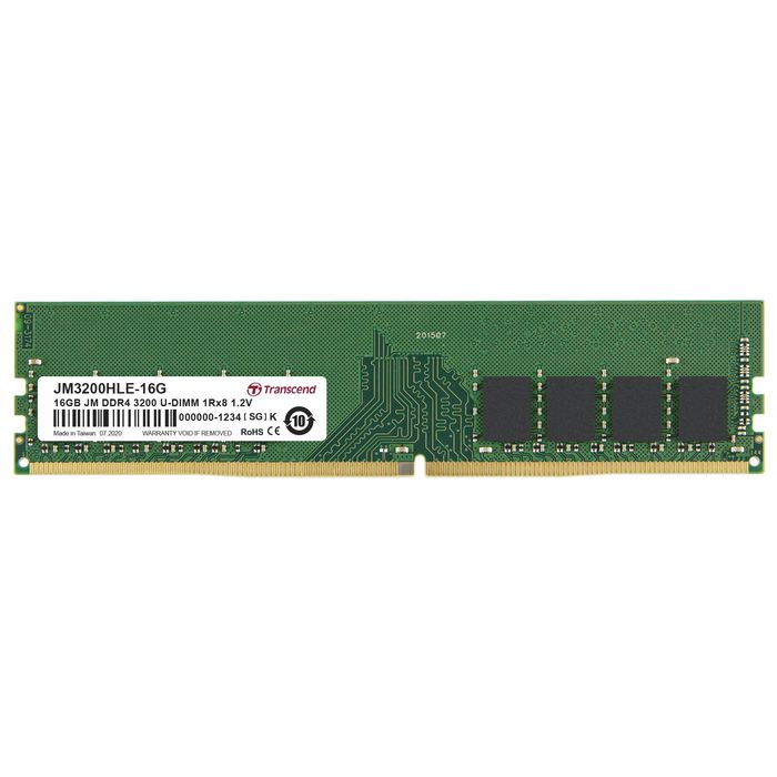 Transcend JetRam 16GB DDR4-3200 U-DIMM 1Rx8 1.2V - W127153025