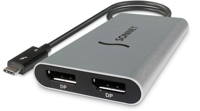 Sonnet Thunderbolt Dual 4K 60Hz DisplayPort Adapter, Silver (for Windows, Intel & M1 Pro/Max Macs - W127153069