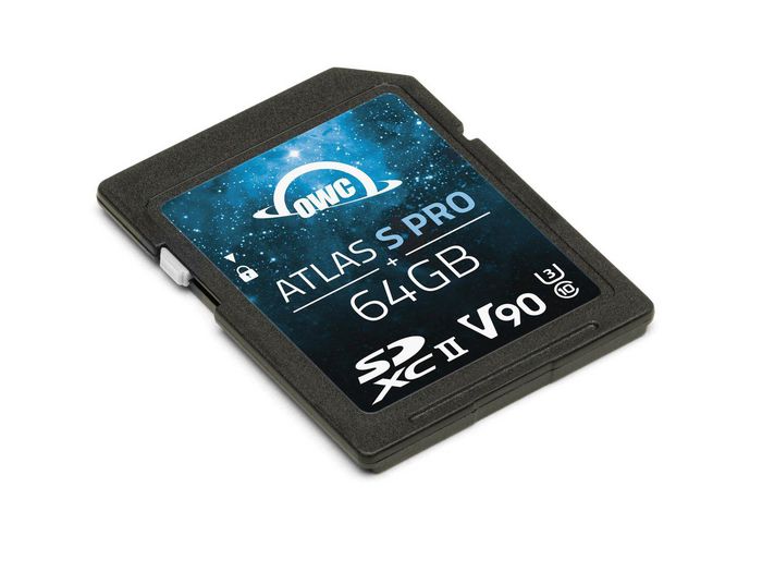 OWC 64GB Atlas S Pro SDXC UHS-II V90 Media Card - W127153717