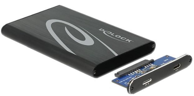 Delock 2.5  External Enclosure SATA HDD > SuperSpeed USB 10 Gbps USB-C (USB 3.1 Gen 2) - W127152958