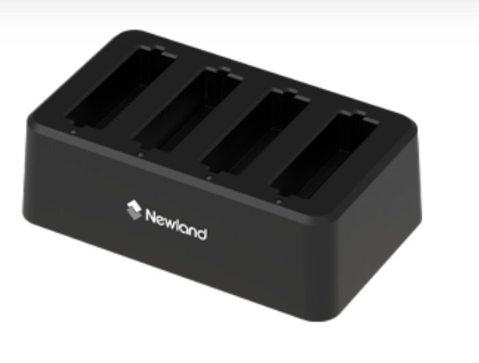 Newland 4-slot battery charger for MT90 series, includes adapter with UK and EU power plug - W127158453