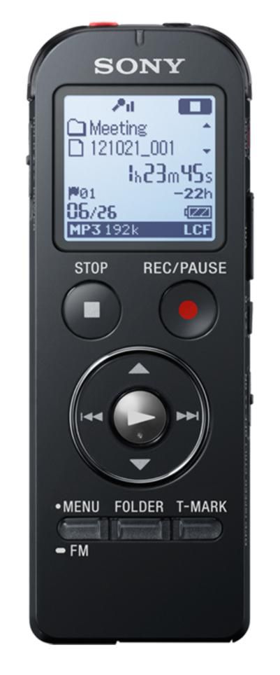 Sony 4GB Direct USB, MP3 ICD, Black - W125394039
