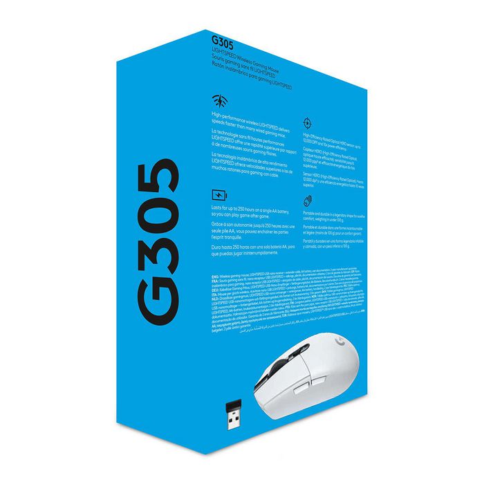 Logitech G305 Lightspeed Wireless White Gaming Mouse