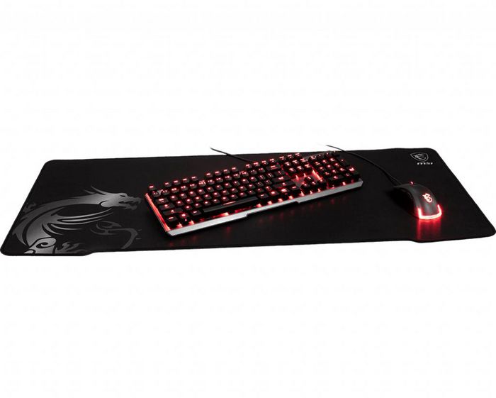 MSI Pro Gaming Mousepad '900Mm X 400Mm, Pro Gamer Silk Surface, Iconic Dragon Design, Anti-Slip And Shock-Absorbing Rubber Base, Reinforced Stitched Edges' - W128265840