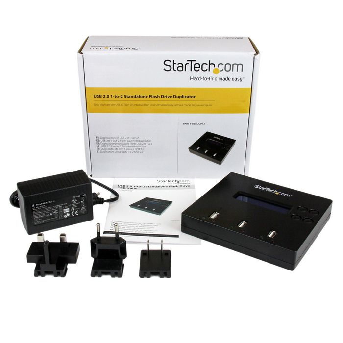 StarTech.com StarTech.com 1:2 Standalone USB Duplicator and Eraser - Memory Stick Cloner - USB 2.0 Flash Drive Copier / Thumb Eraser (USBDUP12) - W124777119