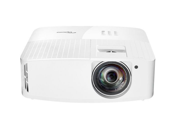 Optoma With a short throw lens, you can project an impressive 100” image from just over a metre away. This allows you to place the projector closer to the wall, reducing shadows so you can present with ease. - W127079031