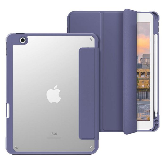 eSTUFF NEW YORK Mirror Pencil Case for iPad 10.2 - Lavender/Clear - W126647948