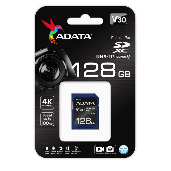 ADATA 128GB SDXC UHS-I U3 V30S - W127209937