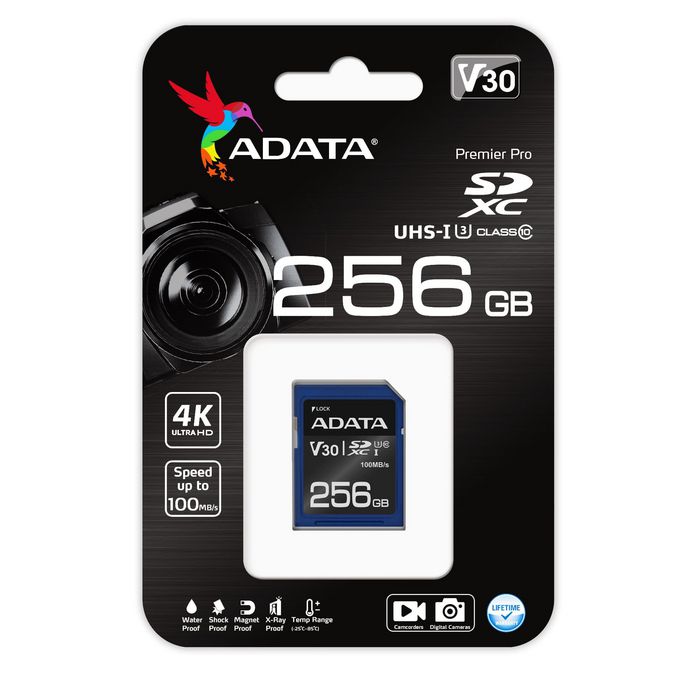 ADATA 256GB SDXC UHS-I U3 V30S - W127209939