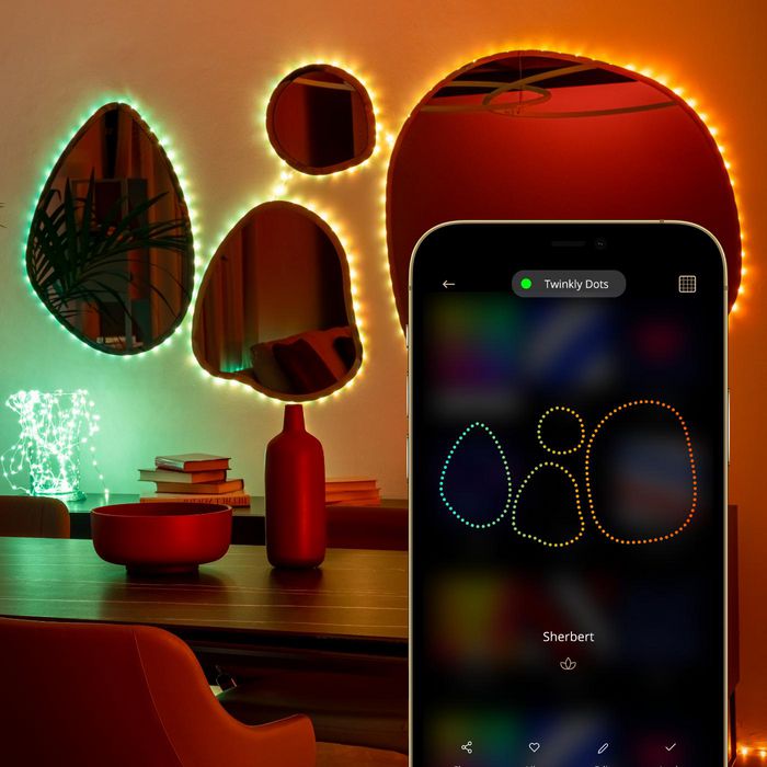 Twinkly Twinkly Dots – App-controlled Flexible LED Light String with 60 RGB LEDs. 3 meters. USB-powered. - W127223934