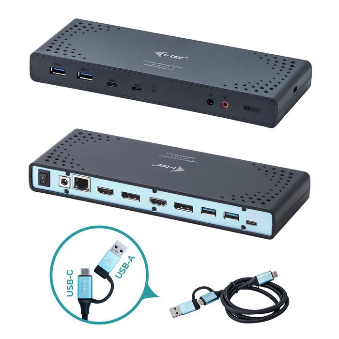i-tec USB 3.0 / USB-C / Thunderbolt 3 Dual Display Docking Station + Power Delivery 65W - W127272700