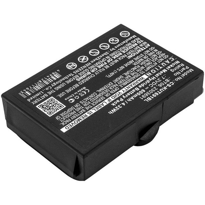 CoreParts Battery for Crane Remote Control 4.32Wh Ni-Mh 7.2V 600mAh Black for IKUSI Crane Remote Control 2303691, TM60, TM61, TM61 Transmitters, TM62, TM62 Transmitters - W125990117