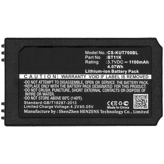 CoreParts Battery for Crane Remote Control 4.07Wh Li-ion 3.7V 1100mAh Black for IKUSI Crane Remote Control IK2, PUPITRE IK2, T70/2, T70/2 iKontrol - W125990118
