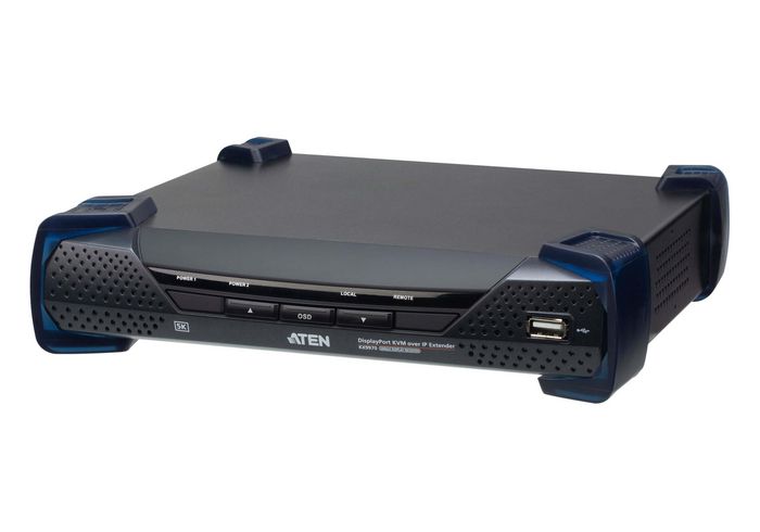 Aten 5K DisplayPort KVM over IP Receiver with USB Isochronous Transfer, Power/LAN Redundancy (2x10Gbps SFP+ slots), 1xRJ-45 - W127285125