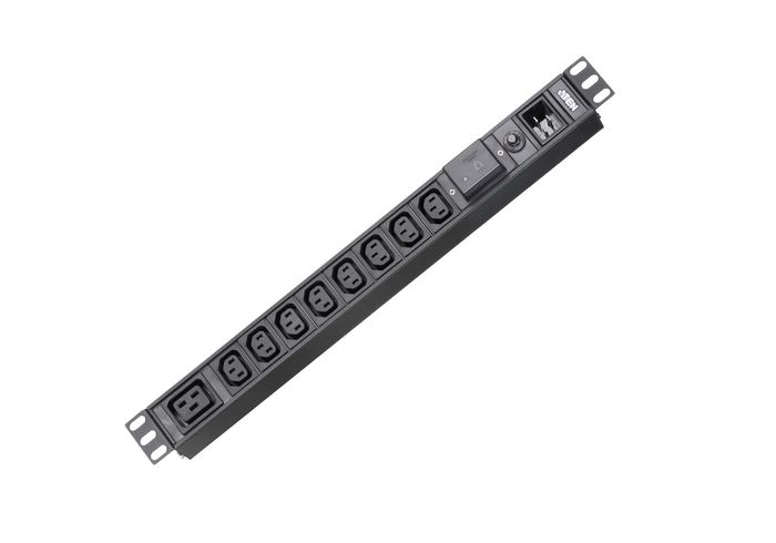 Aten 9-Outlet 1U Basic PDU with Surge protection (16A) (8x C13, 1x C19) - W127285132