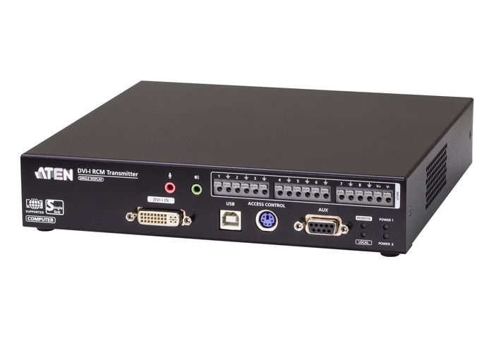Aten USB Dual Display DVI-I KVM over IP Transmitter with Internet Access, Local Console, Power/LAN Redundancy (SFP Slot), RS-232 Control, Audio and with API - W127285127