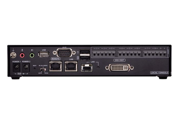 Aten USB Dual Display DVI-I KVM over IP Transmitter with Internet Access, Local Console, Power/LAN Redundancy (SFP Slot), RS-232 Control, Audio and with API - W127285127