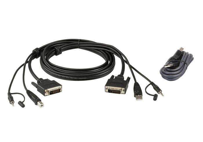 Aten USB DVI-D Dual Link Secure KVM Cable Kit, 3 m, Black - W124307864