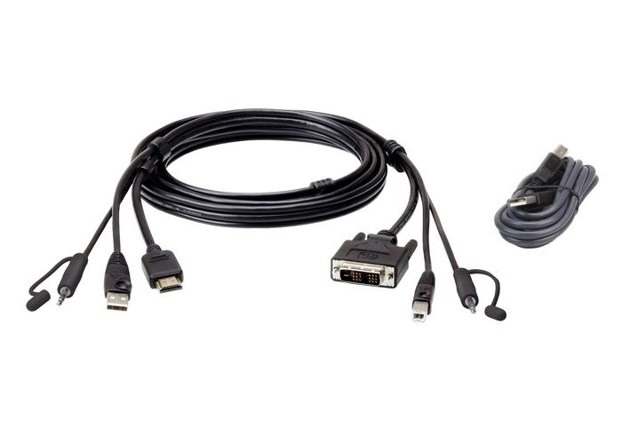Aten 1.8M USB HDMI to DVI-D Secure KVM Cable Kit - W124407838