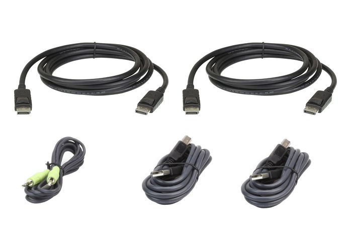 Aten Kit de câbles KVM sécurisé deux affichages DisplayPort USB 1,8 M - W124491540