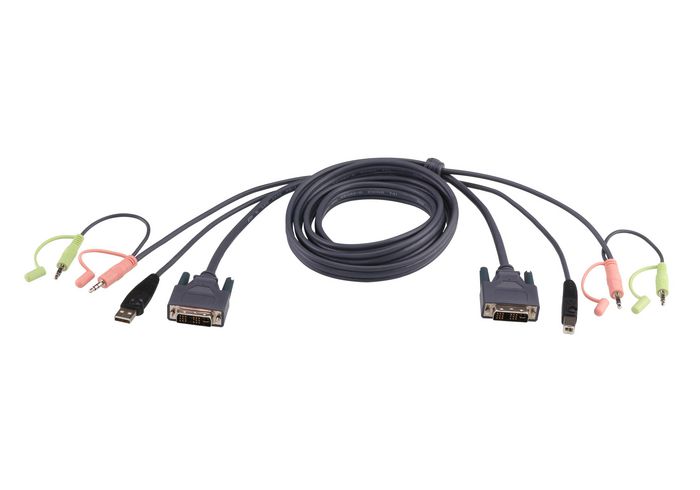 Aten 3m, DVI-D DL, USB, Audio, Black - W125299491