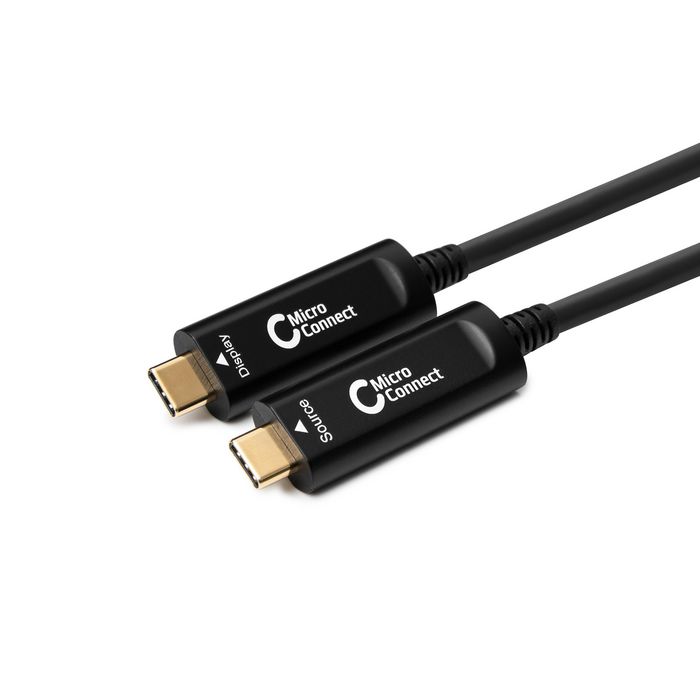 MicroConnect Premium Optic Fiber Video USB-C Cable, 15m, ONLY Video, NO data - W128115962