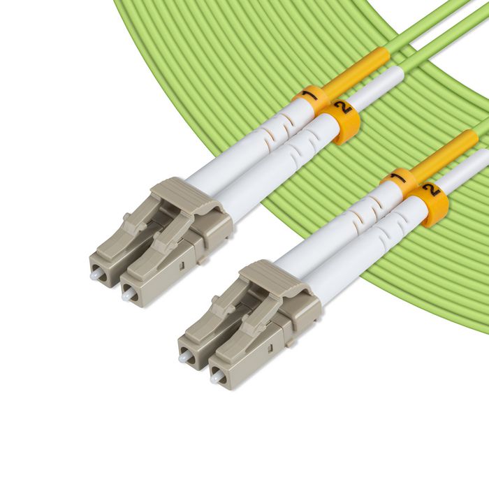 MicroConnect Optical Fibre Cable, LC-LC, Multimode, Duplex, OM5 (Lime Green) 0.5m - W124750534
