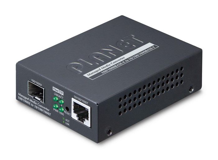 Planet Web/SNMP Man 10/100/1000Base-T to MiniGBIC (SFP) Gigabit Converter - W127078003