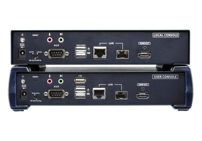 Aten 3840x2160 30Hz, USB, HDMI, DB-9, 3.5mm, RJ-45, SFP, DC - W125159444