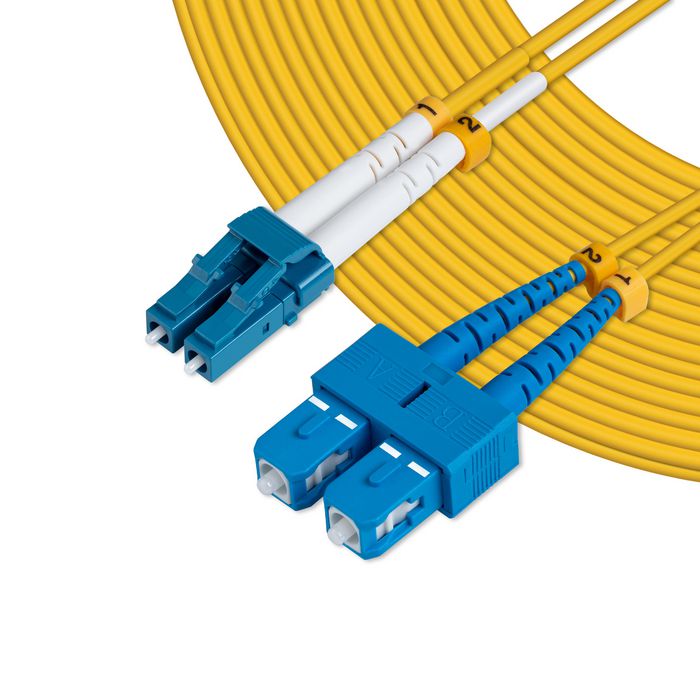 MicroConnect Optical Fibre Cable, LC-SC, Singlemode, Duplex, OS2 (Yellow), 1.5m - W124650453