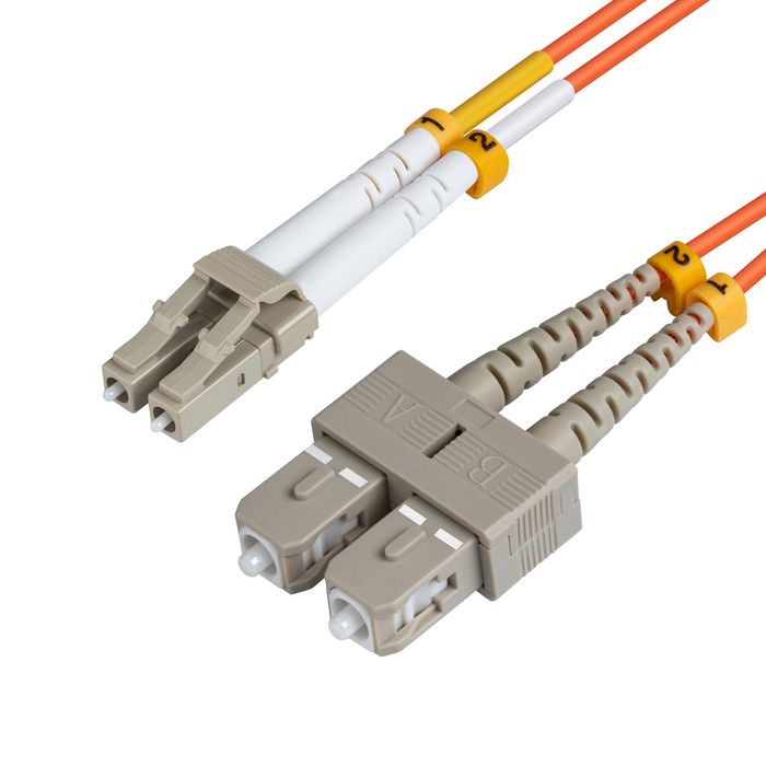 MicroConnect Optical Fibre Cable, LC-SC, Multimode, Duplex, OM1 (Orange), 7m - W124750461