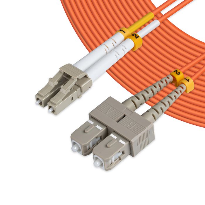 MicroConnect Optical Fibre Cable, LC-SC, Multimode, Duplex, OM1 (Orange), 3m - W124750460
