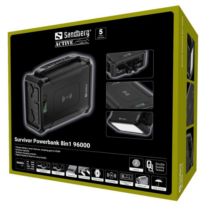 Sandberg Survivor Powerbank 8in1 96000 - W127090701