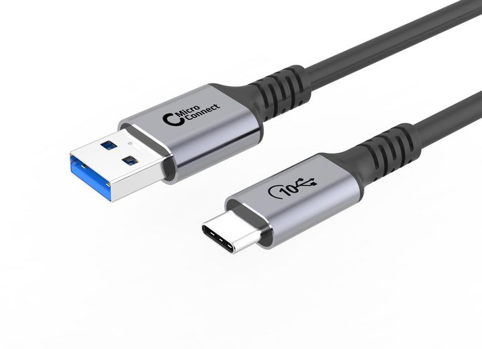 MicroConnect USB-C to USB-A cable 0.5m, 60W, 10Gbps, USB 3.2 Gen 2 - W127414118