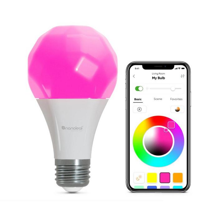 Nanoleaf Bluetooth & Thread Smart Colour Changing LED Light Bulb pack of 3 with E27 fixture. - W128112555