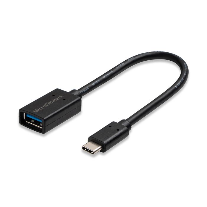 MicroConnect USB Type C Gen1 - USB 3.0 A, M/F, Black - W124777085