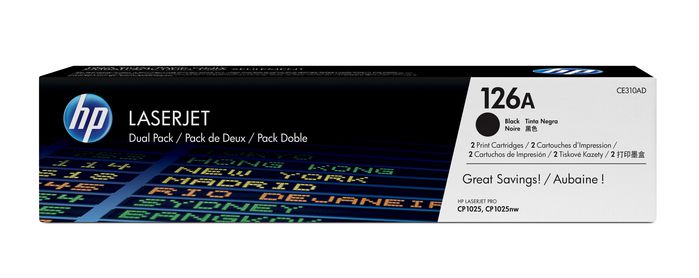 HP 126A pack de 2 toners LaserJet noir authentiques - W125246880