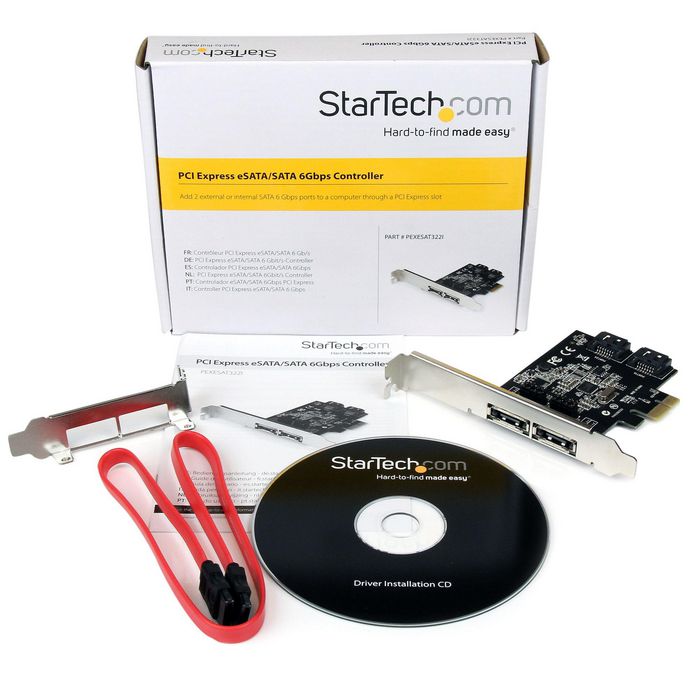 StarTech.com StarTech.com 2 Port PCI Express SATA 6 Gbps eSATA Controller Card - Dual Port PCIe SATA III Card - 2 Int/2 Ext - SATA III 6Gbps - W124383510
