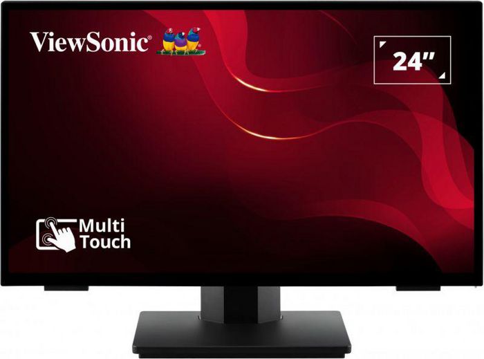 ViewSonic 24" 16:9 (23.8") 1920 x 1080, SuperClear IPS, 10 points projected capacitive touch monitor with 250 nits, VGA, HDMI, DisplayPort, 2 USB, speakers, simple stand and book stand, support pen touch, gloved hand touch, wet hand touch, with palm rejection - W127073689