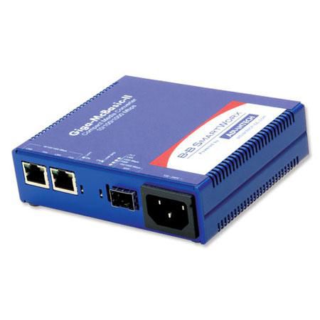 Advantech Standalone Media Converter, 1000Mbps, SFP, AC adapter (also known as Giga-McBasic 856-30600), US Version - W128154053