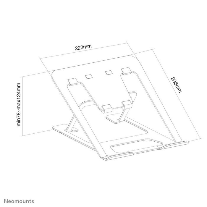 Neomounts by Newstar NewStar foldable laptop stand - Silver - W125858502