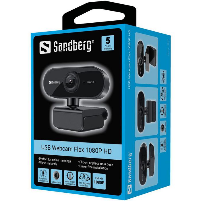 Sandberg USB Webcam Flex 1080P HD - W125758619