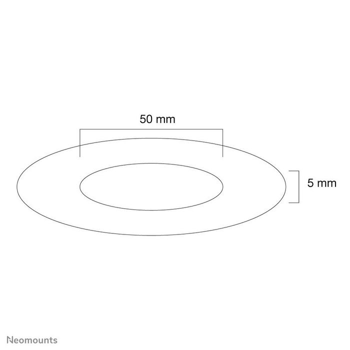 Neomounts Newstar Ceiling mount cover for FPMA-C100 & FPMA-C100SILVER (50 mm diameter) - Black - W124882672