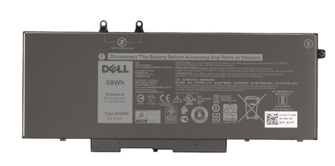 Dell Battery, 68WHR, 4 Cell, Lithium Ion - W125704116